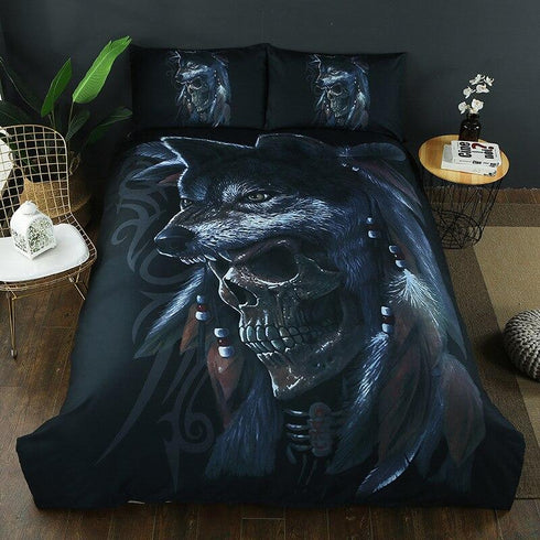Housse de Couette Loup Crâne
